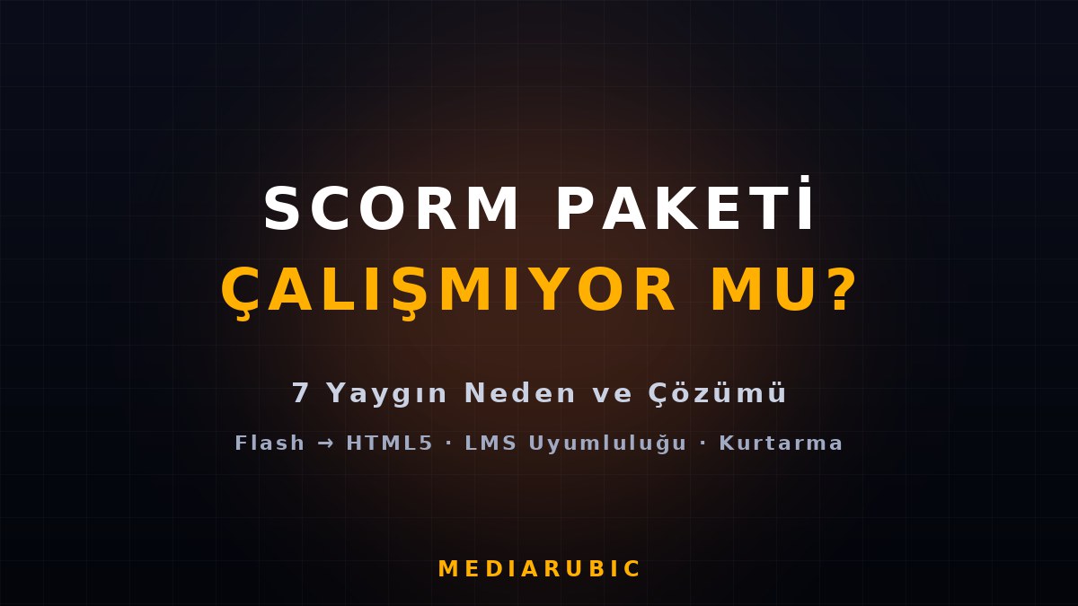 SCORM Paketi Çalışmıyor mu? 7 Yaygın Neden ve Çözümleri